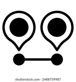 Distance icon for web, app, infographic, etc