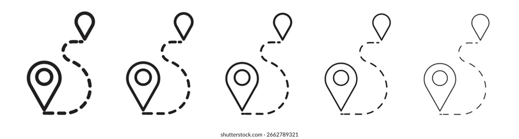 Distance icon for your web site design, logo, app, UI.