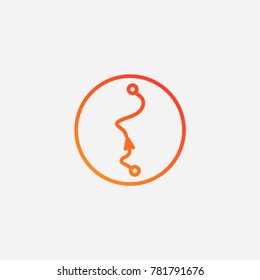 Distance icon.gradient illustration isolated vector sign symbol
