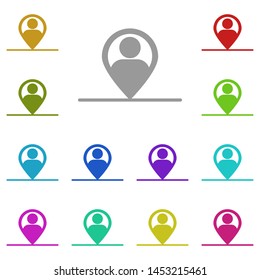 distance, job multi color icon. Simple glyph, flat illustration of Business global icons for UI and UX, website or mobile application