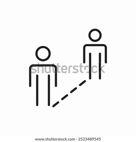 distance keep icon sign vector
