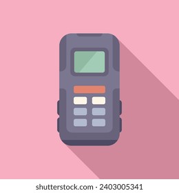 Icono del medidor láser de distancia vector plano. Carcasa del escáner de instrumentos. Digital de sensores