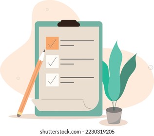 Distance learning concept. Flat cartoon vector illustration