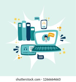 The distance learning courses combine online discussion groups, lectures, video.