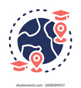 Distance Learning Icon Element for Design