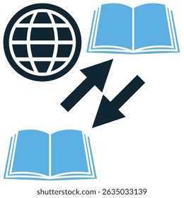 Distance learning icon vector for virtual education, remote study, or e-learning platforms. Ideal for digital school content, course apps, and academic accessibility.