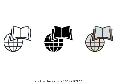 ícones de ensino à distância isolados no fundo branco. Design de estilo plano