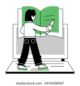 Aprendizaje a distancia Lineal Mini Ilustraciones 