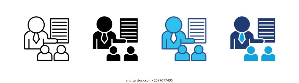 Distance Learning Multi Style Icon Set Vector