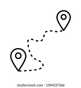 Distance Line Black Beautiful Icon