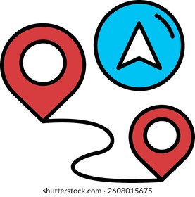 Distance Line vector Icon Design