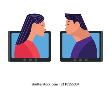 relación de amor a distancia con el cartel de tabletas