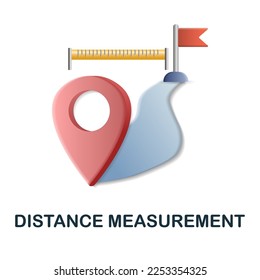 Distance Measurement icon. 3d illustration from measurement collection. Creative Distance Measurement 3d icon for web design, templates, infographics and more