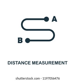 Distance Measurement icon. Monochrome style design from measurement collection. UX and UI. Pixel perfect distance measurement icon. For web design, apps, software, printing usage.