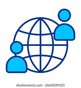 Distance Mentoring Simple Icon Vector Illustration Concept
