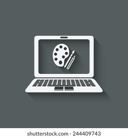 distance online learning symbol - vector illustration. eps 10