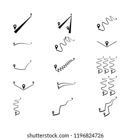 distance point icon set