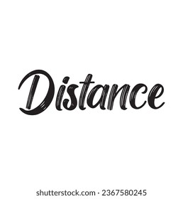 distance text on white background.