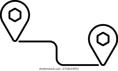 Design de ícone de estrutura de tópicos fina de distância