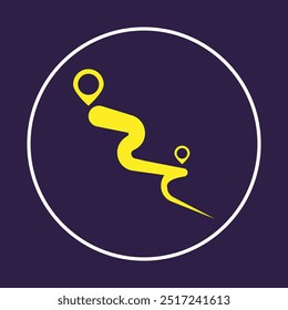 Distance trendy icon rich abstract vector illustration colorful artwork lovely design.eps