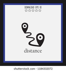 distance vector icon