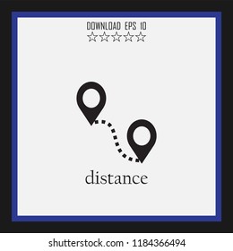 distance vector icon