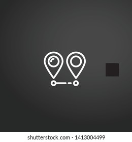 Distance vector icon. Distance concept stroke symbol design. Thin graphic elements vector illustration, outline pattern for your web site design, logo, UI. EPS 10.