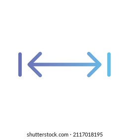 Distance vector icon with gradient