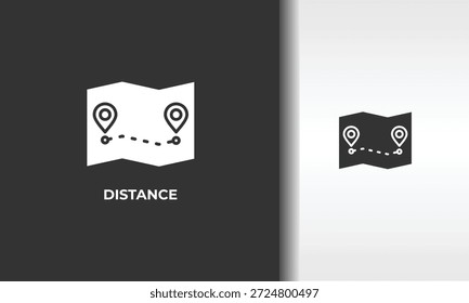 Distance Vector, Icon Or Logo Sign Isolated Symbol Illustration