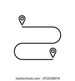 Distance vector icon for web sites