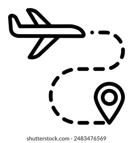 Distance Vector Line Icon Design