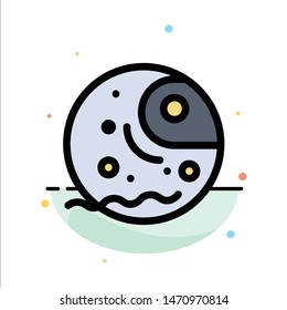 Distant, Gas, Giant, Planet Abstract Flat Color Icon Template. Vector Icon Template background