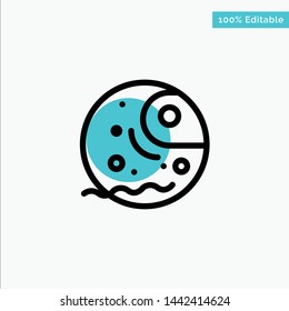 Distant, Gas, Giant, Planet turquoise highlight circle point Vector icon