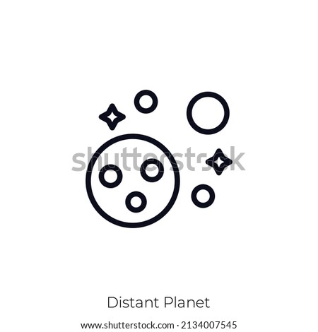 Distant Planet icon. Outline style icon design isolated on white background