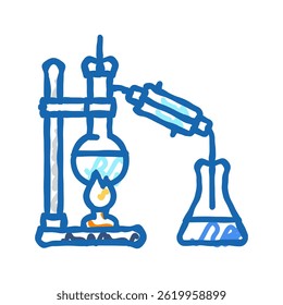 distillation apparatus engineer doodle icon sketch vector. distillation apparatus engineer sign. isolated symbol illustration