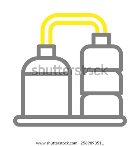 Distillation icon. Concept of chemical process, purification, and separation.