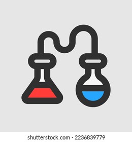 Distillation icon in filled line style about laboratory, use for website mobile app presentation