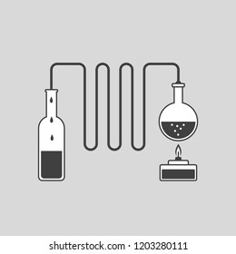 Distillation kit vector icon