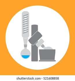 Distillator vector, equipments use to make water vapor for extract ingredient in laboratory.