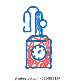 distiller equipment doodle icon sketch vector. distiller equipment sign. isolated symbol illustration
