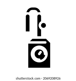 distiller equipment glyph icon vector. distiller equipment sign. isolated contour symbol black illustration