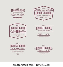 Distillery logo in vintage style