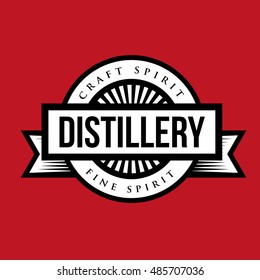 Distillery vintage logo vector