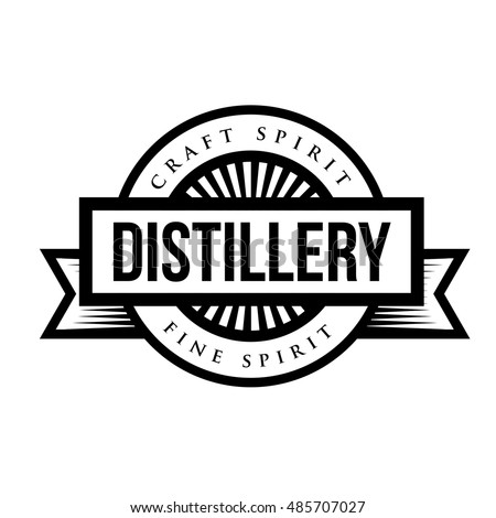 Distillery vintage logo vector