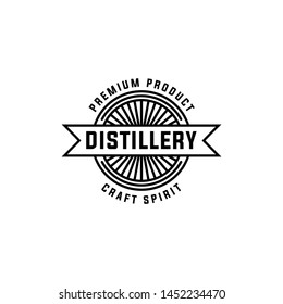 Distillery vintage logo vector vintage style
