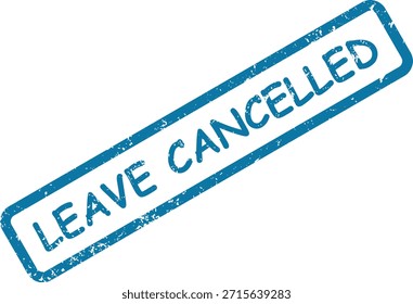 Um texto de efeito de carimbo azul distinto "DEIXAR CANCELADO" dentro de uma borda retangular, indicando uma solicitação revogada.