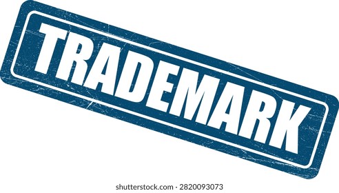 A distinct blue rubber stamp impression displaying the word 