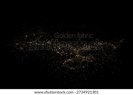A distinct design element. An exquisite golden arc created from randomly arranged glittering tinsel