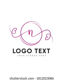A distinct, elegant bouncy script letter type N Logo template, Vector logo for business and company identity 