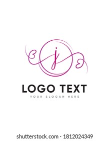 Una letra de guión distintiva y elegante tipo de letra J Modelo de logotipo, logotipo de vectores para identidad empresarial y de empresa 